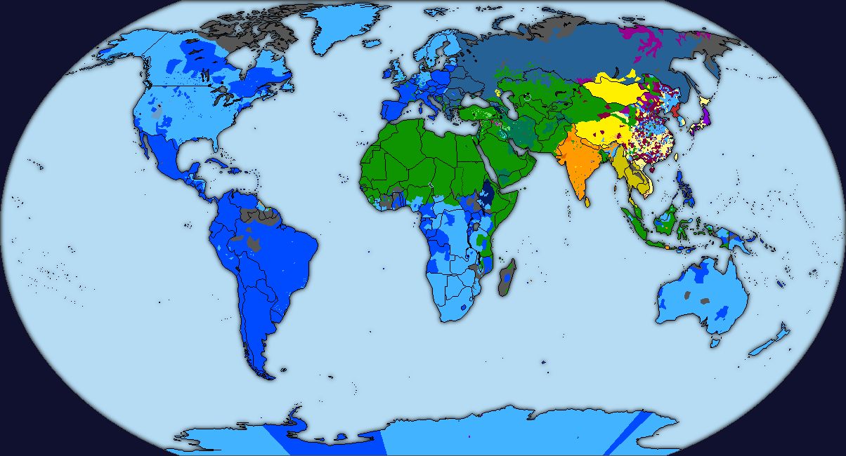 World map of Religions